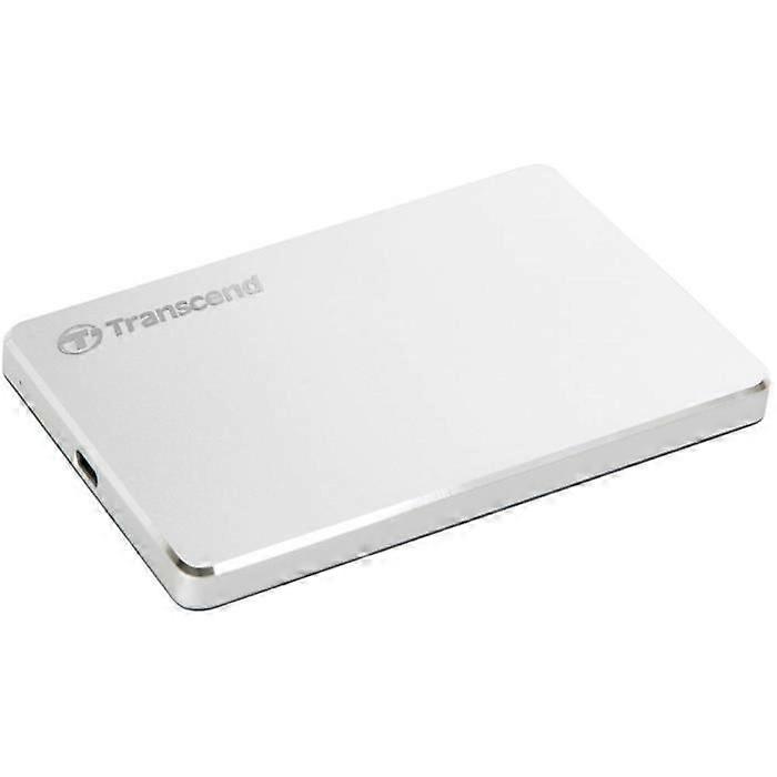 TRANSCEND StoreJet 25C3S 1 TB external hard drive - USB 3.1 Gen 1 - Silver