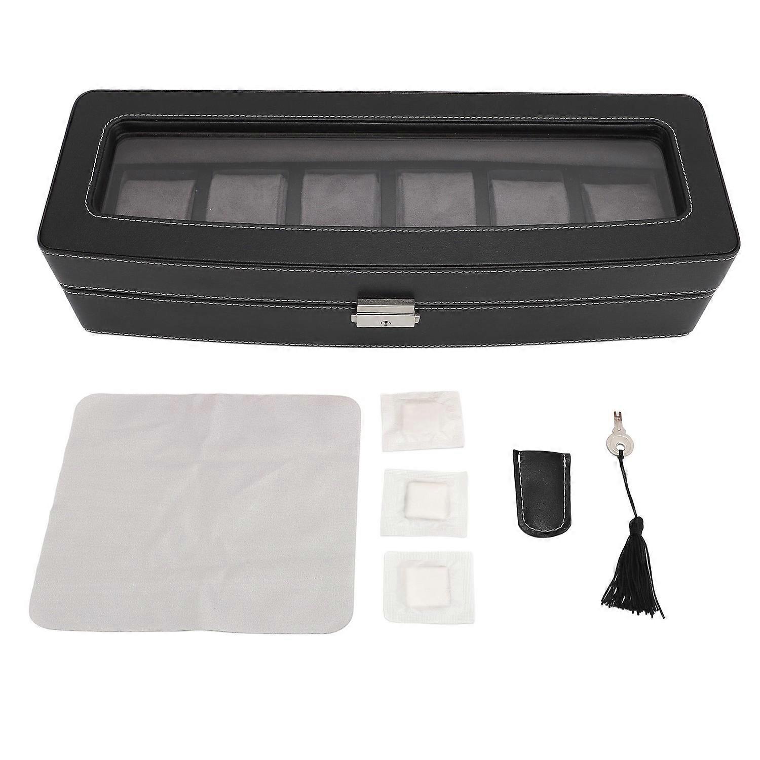 Watch Box Watch and Jewelry Case Dust Resistant Watch Storage Organizer with Transparent Window for