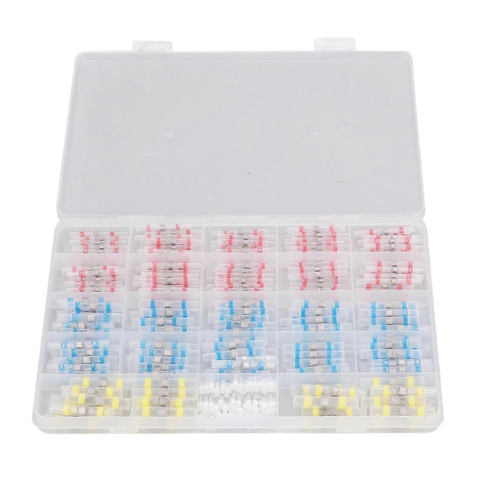 330PCS Heat Shrinkable Terminal Block Waterproof Translucence Solder Seal Wire Connectors for Cable Testing