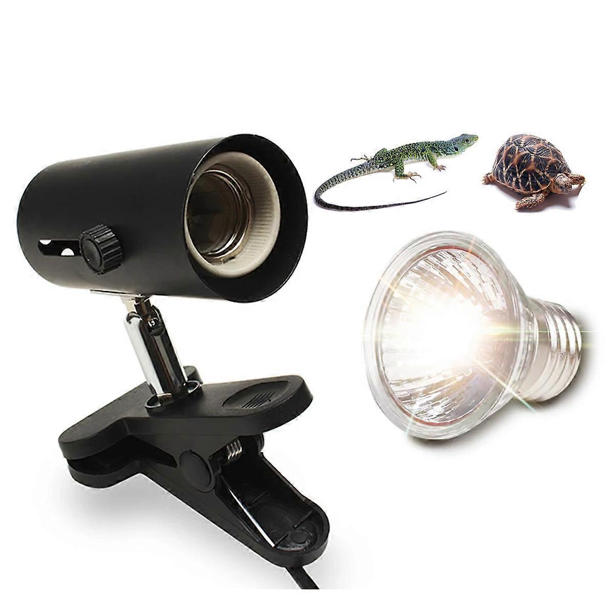 Reptilien-Tageslichtsimulator, UVA-UVB-Reptilienlicht mit intelligentem Zyklustimer, verstellbarer Wärmelampenhalter für breite Anwendbarkeit, 360 Grad