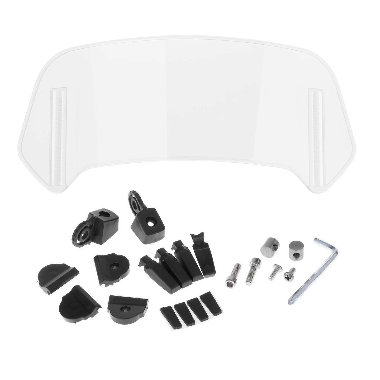 Motorcycle Windshield Extension Spoiler Deflector Clip on Universal Easy