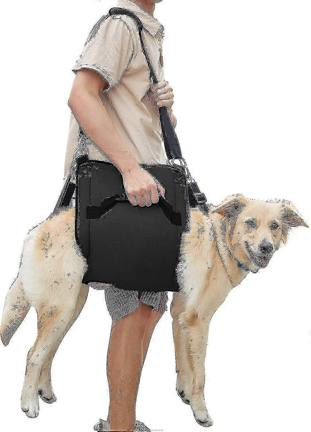 Dog Carry Sling, Emergency Backpack Pet Legs Support & Rehabilitation Dog (black or blue) Lift Harness For Nail Trimming
