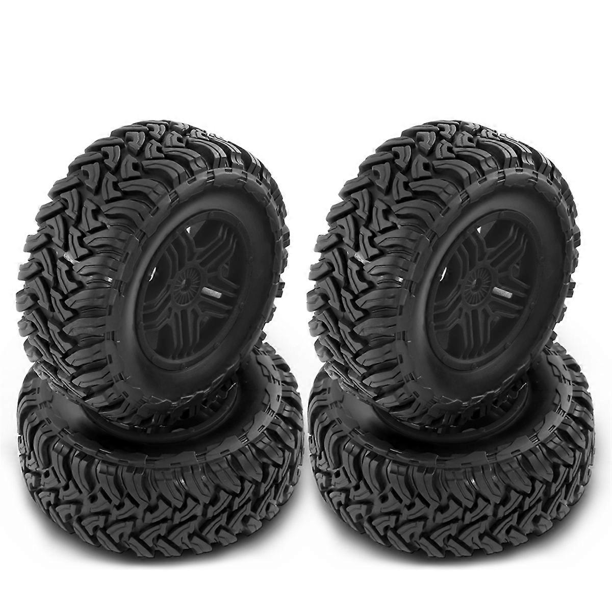 110mm RCカー用ゴムタイヤホイールリムセット 1/10 ショートコーストラック用 B