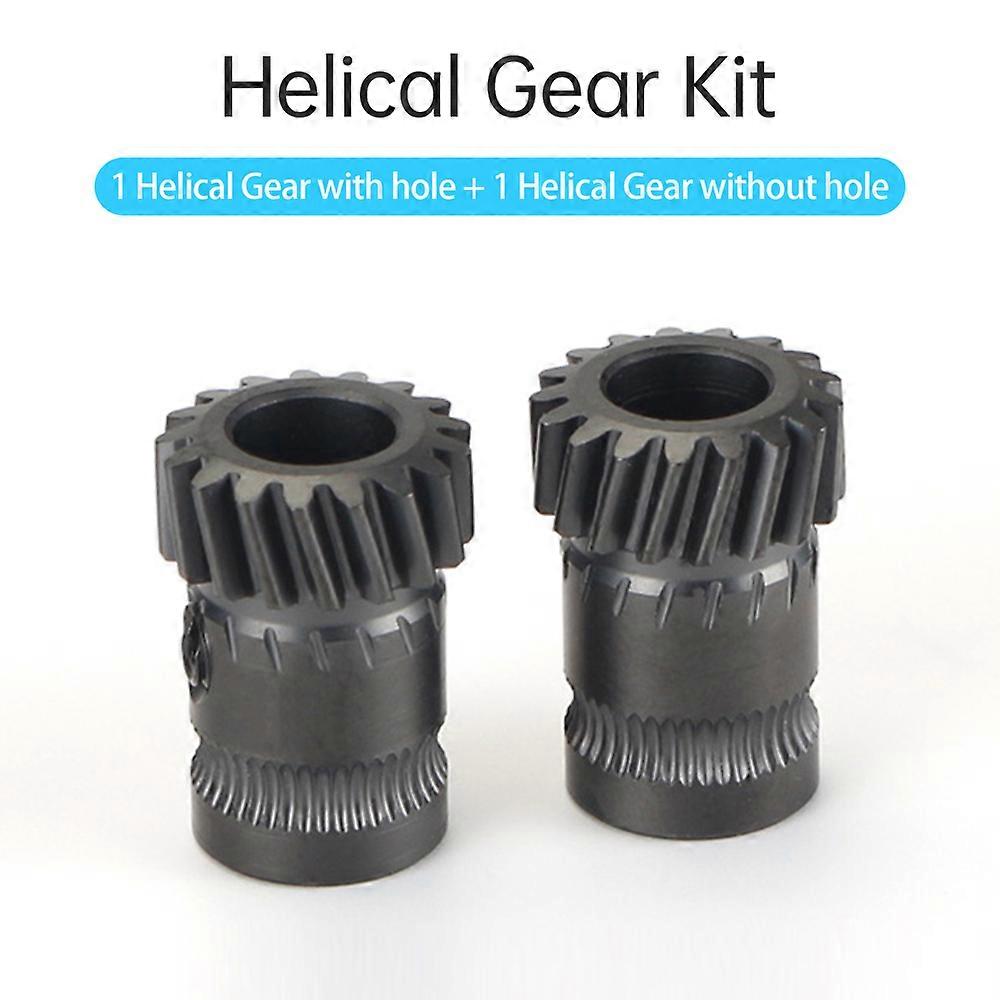2PCS Helical Gear Dual-gear Extruder Gear Replacement High strength Die Steel Material Extrusion Wheels Better Meshing Performance Upgraded 3d