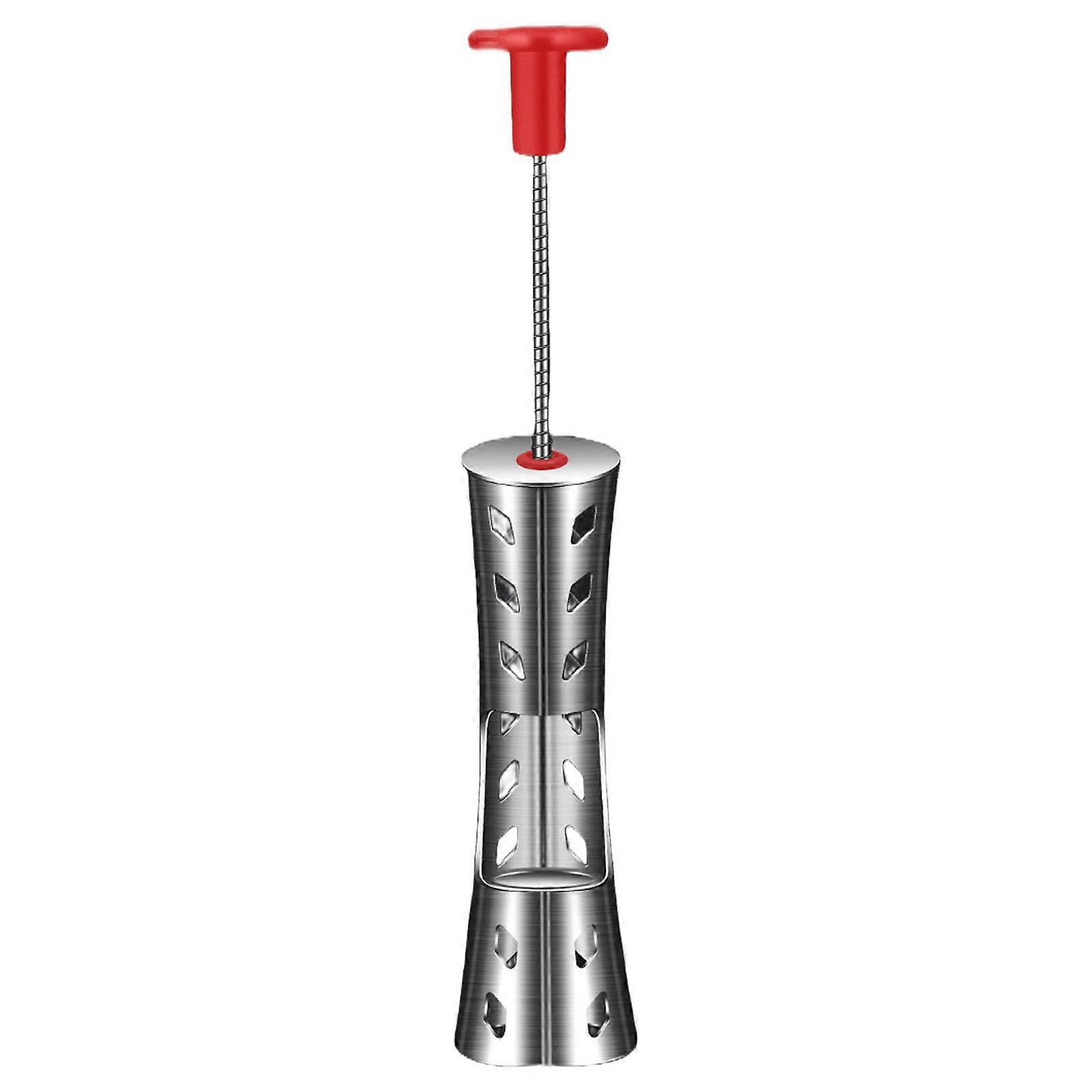 Metal Cores Removal Tool Jujube Seed Remover Fruit Cores Corer Stainless Steel Cherries Pitters Corer Tool for Various Fruit Red