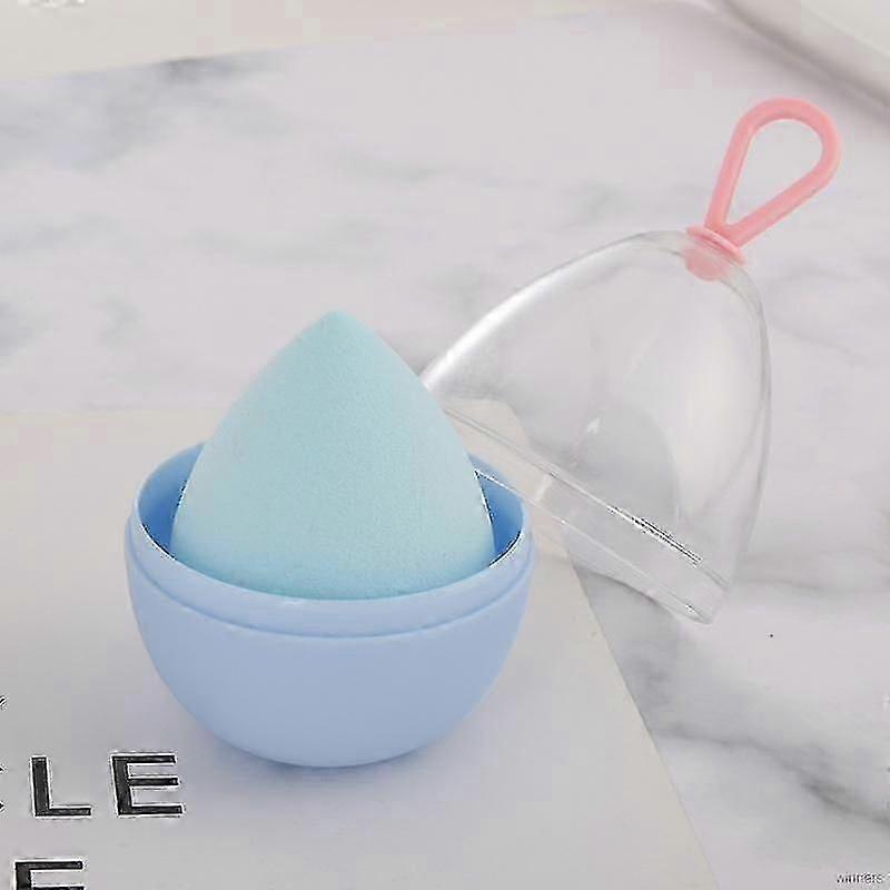 Cosmetic Egg Sponge Organizer Case Container Stand Dust Free With Clear Box
