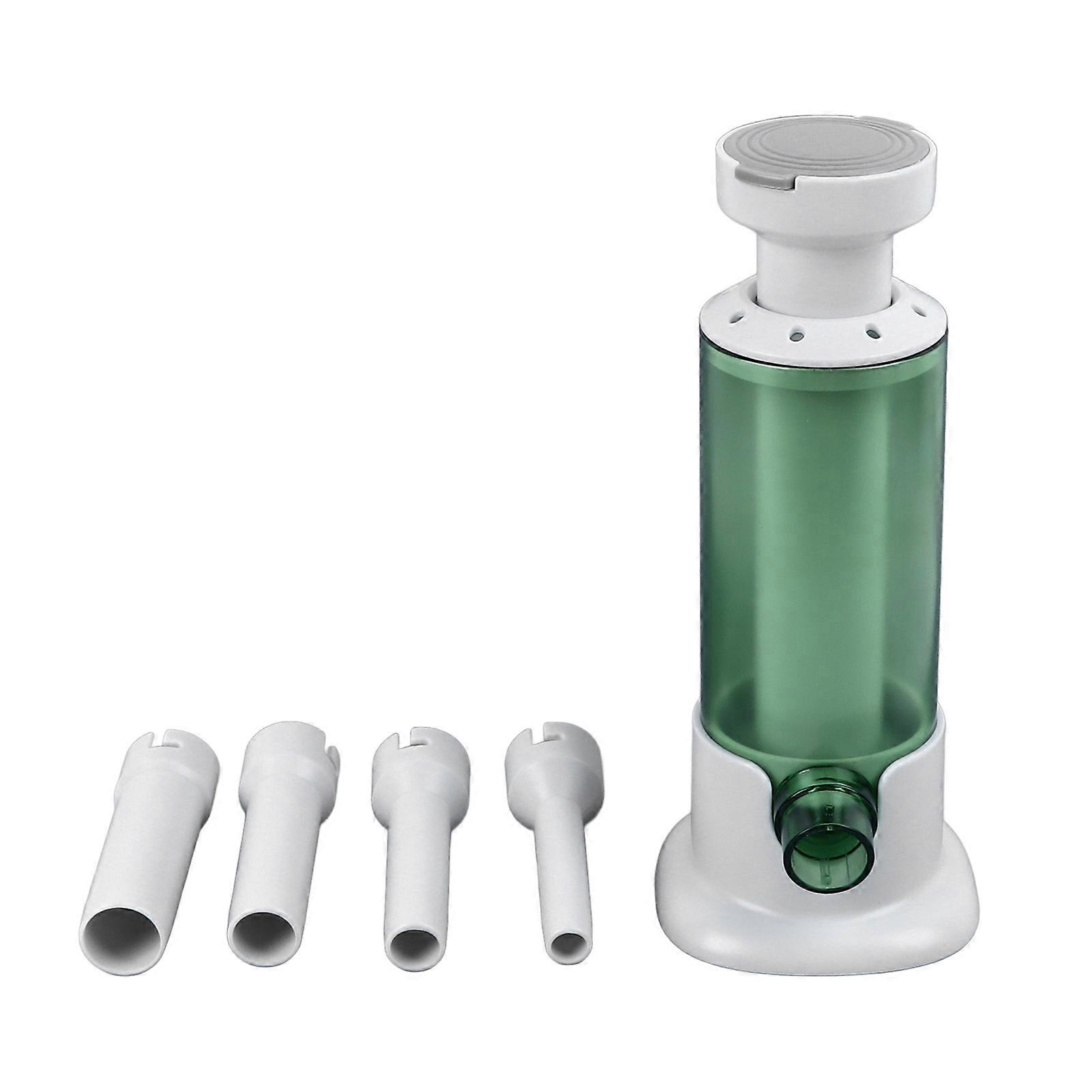 Manual Vertical Sausage Stuffer Maker for Home Kitchen, Household PP PS Meat Filling Machine with 4 Stuffing Tubes Green