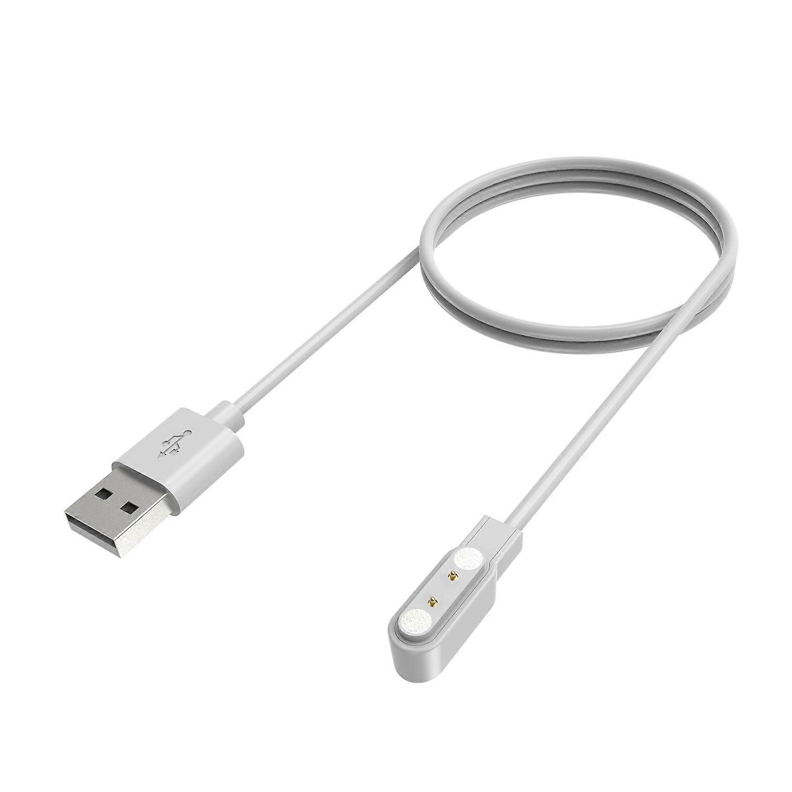 Portable Power Adapter Charger Rack Station Dock Bracket Base for Kieslect Kr Pro Smartwatch Magnetic USB Charging Cable White