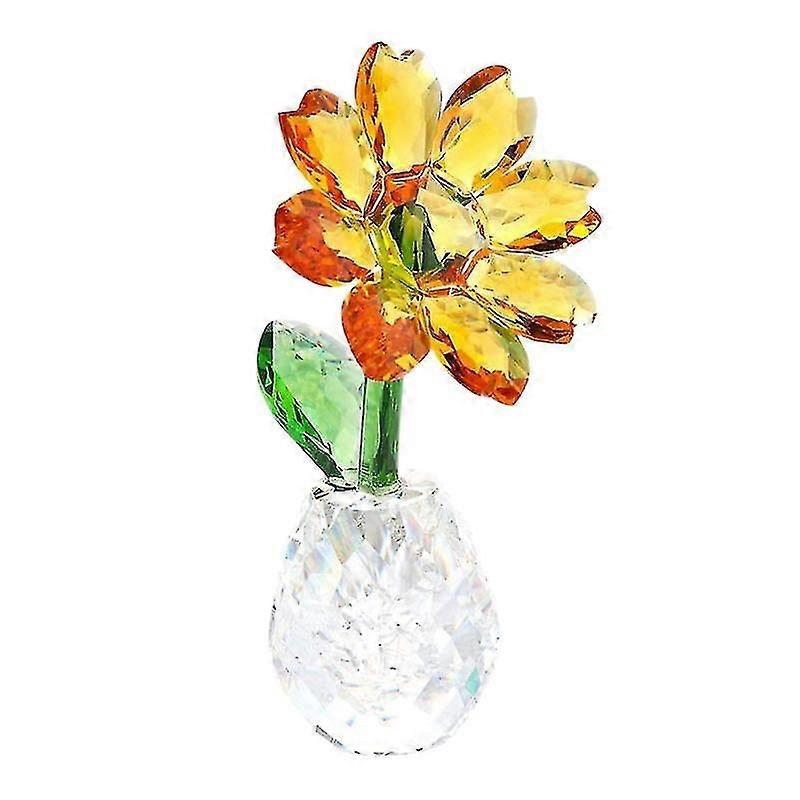 1pcs Crystal Sunflower Ornament