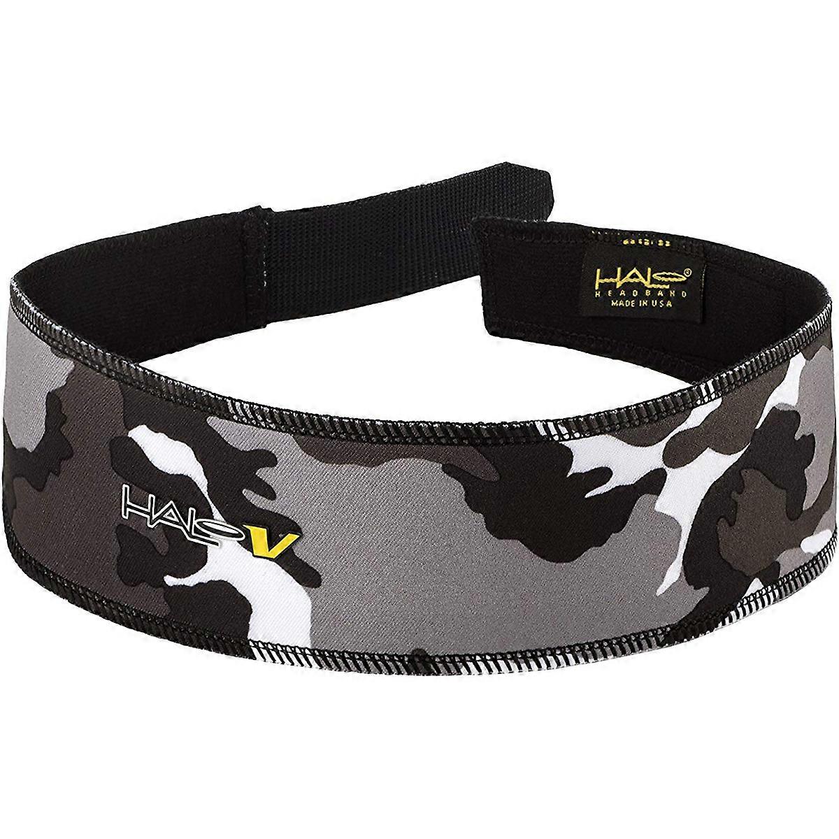 Halo Headband V Hook and Loop Sweatband - Camo Gray