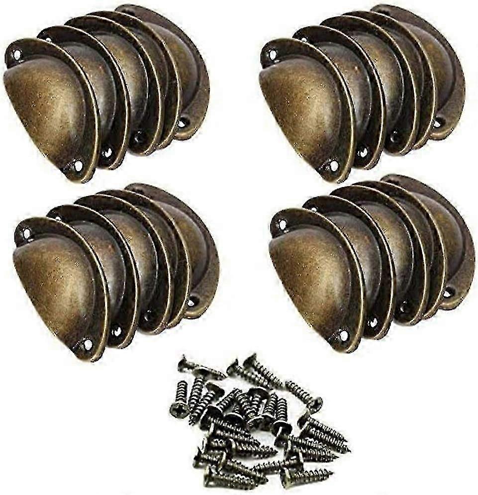 20 Pcs Vintage Shell Handle 82mm Antique Shell Iron Door Handle Drawer Knob For