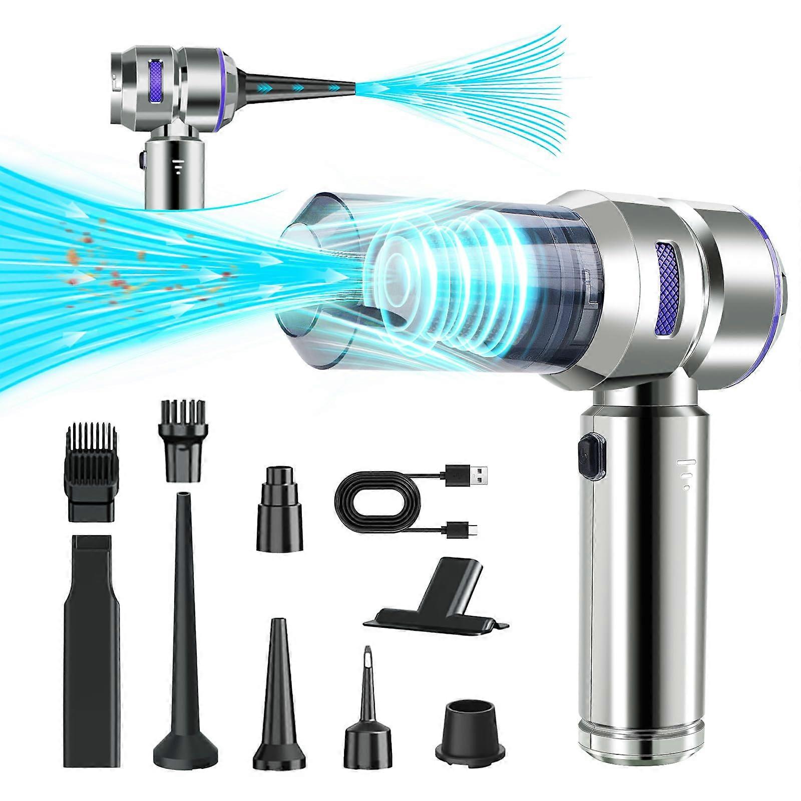 Handheld Vacuum Cordless 21000Pa Wireless Car Vacuum Cleaner with 100W Brushless Motor, 4 in 1 Portable Mini Vacuum, Blue
