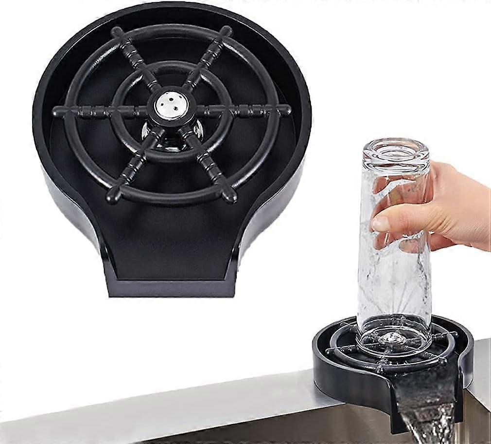 Efficient Glass Rinser, Automatic High-quality ABS Material Washer, Enhances Kitchen Sink Routine, Quick Cleaning Copper Electroplated Surface Tool,