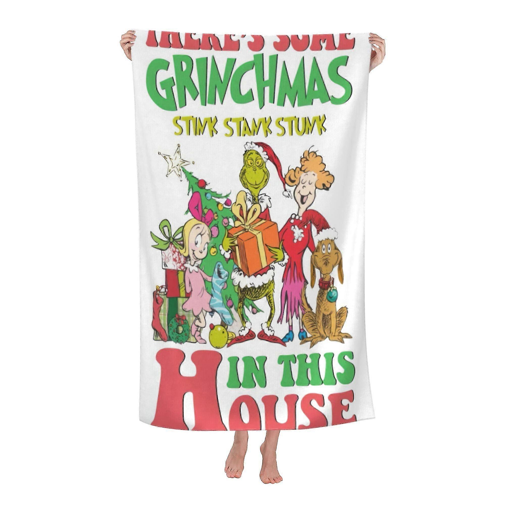 The Grinch Beach Towel, Large Microfiber Bath Towel #8wNQ