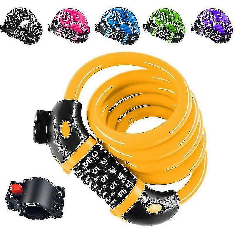 120cm x 12mm Bike Lock Cable 5-Digit Code