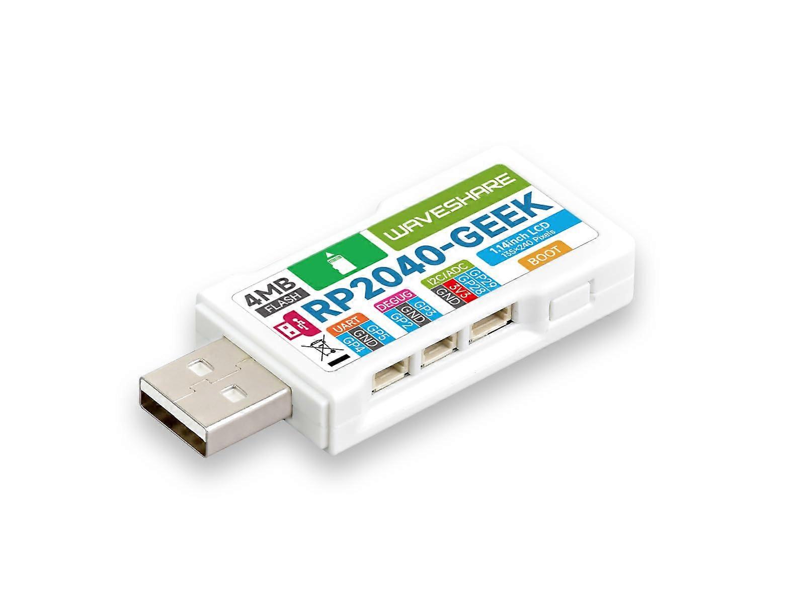 RP2040-GEEK Development Board Based On RP2040 Microcontroller Chip for Raspberry Pi, USB Debugging