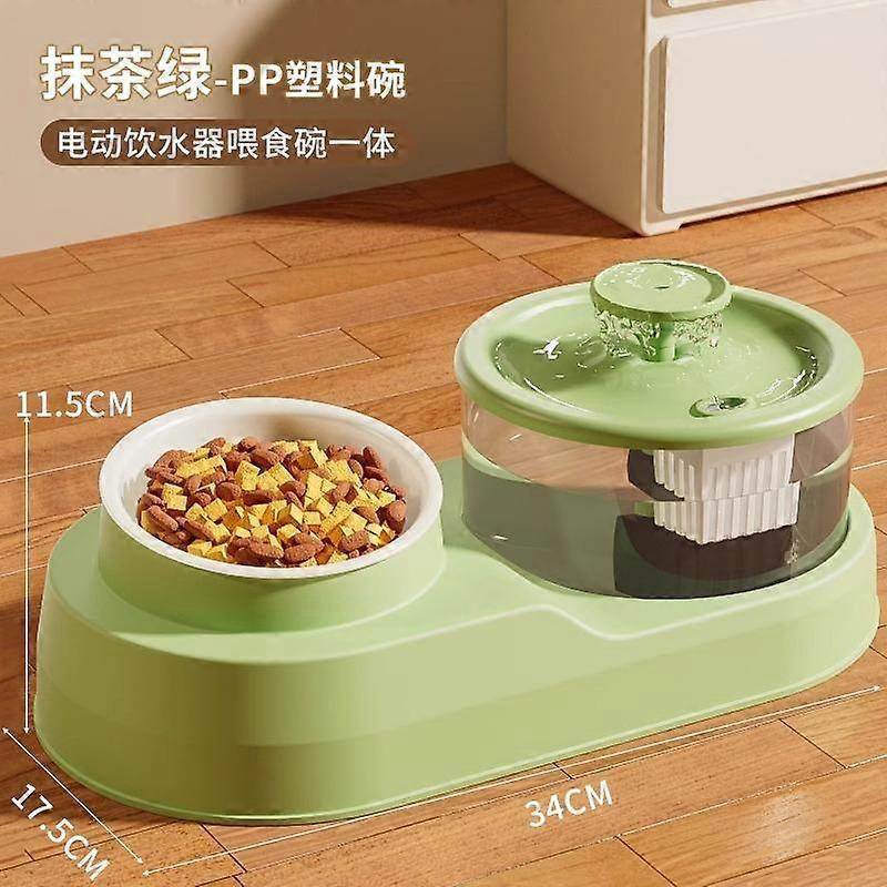 Pets Water Fountain Auto Filter USB Electric Mute Cat Drinker Bowl Pet Feeder 2-in-1 Recirculate Filtring Drinker for Cats Water