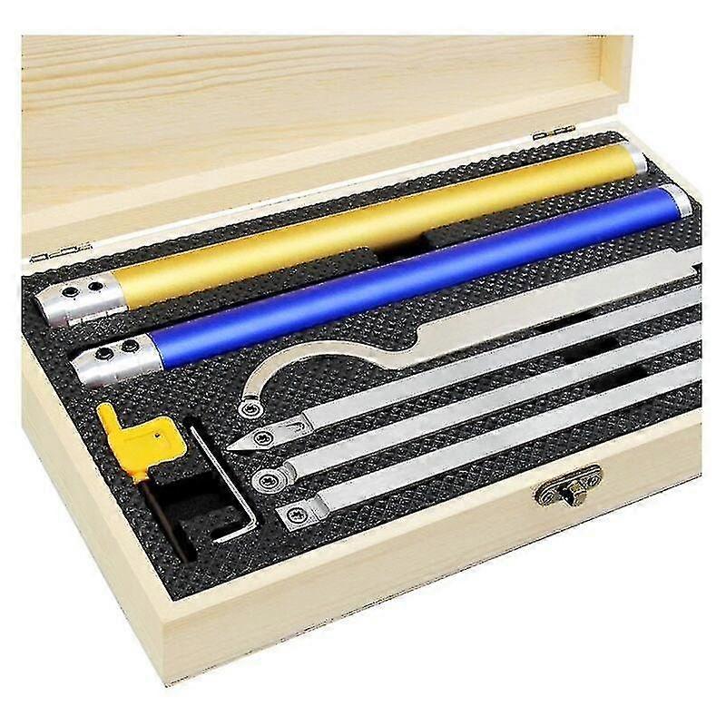 Carbide Wood Lathe Tools, Wood Turning Tools Wood Lathe Turning Tool Set, with Round/Square/Diamond Insert and Aluminum Alloy Interchangeable Handle
