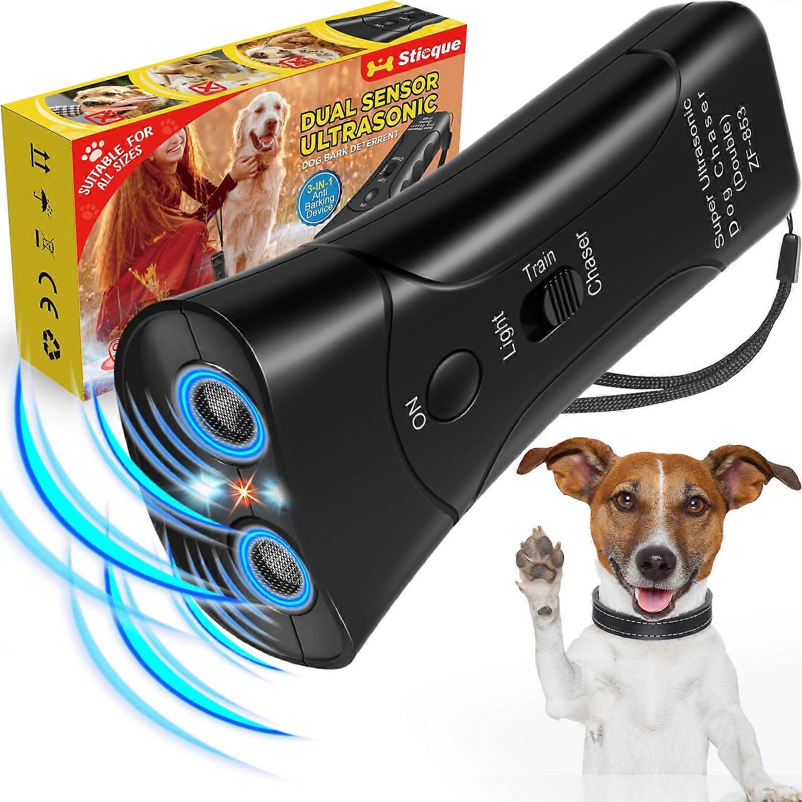 Anti Barking Control Device Ultrasonic Deterrent With 3 Modes LED Dual Sensor Up To 33 Ft Range Safe For Humans And Dogs