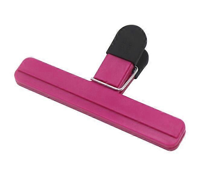 Kitchen Storage Accessory Multifunctional Plastic Food Bag Sealing Clip*5(Red-Large)