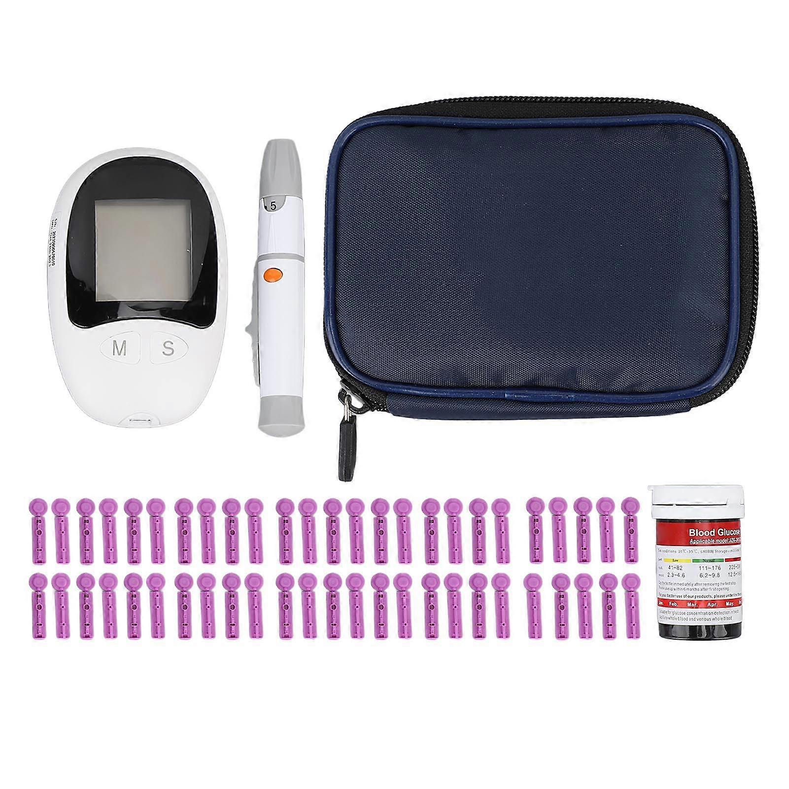 Glucose Monitor High Accuracy with 50pcs Strips Lancet Lancing Device Blood Sugar Test Kit for Home