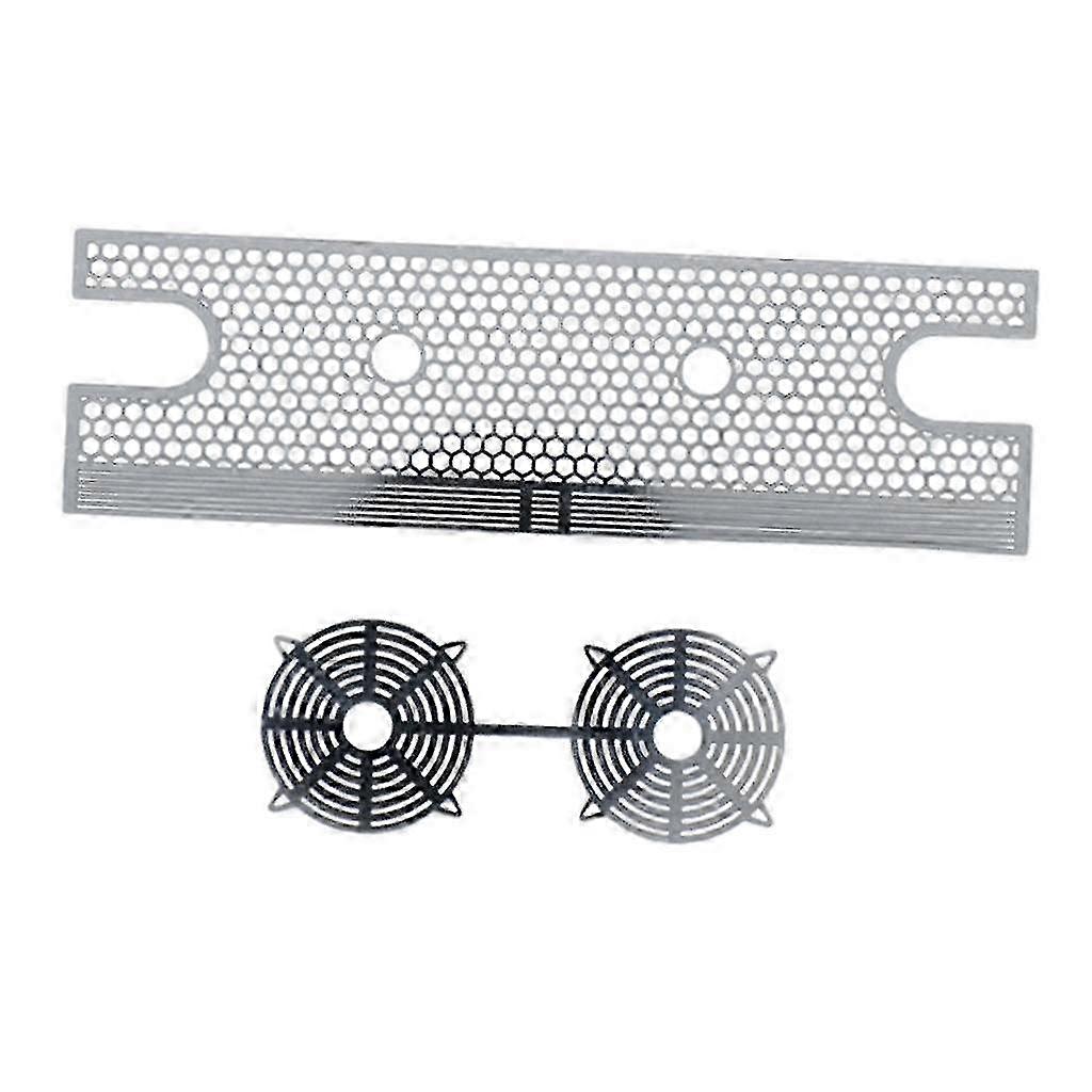 Precision CNC Machined Inlet Grille for TRX4 Bronco 1:10 RC Vehicle - Silver
