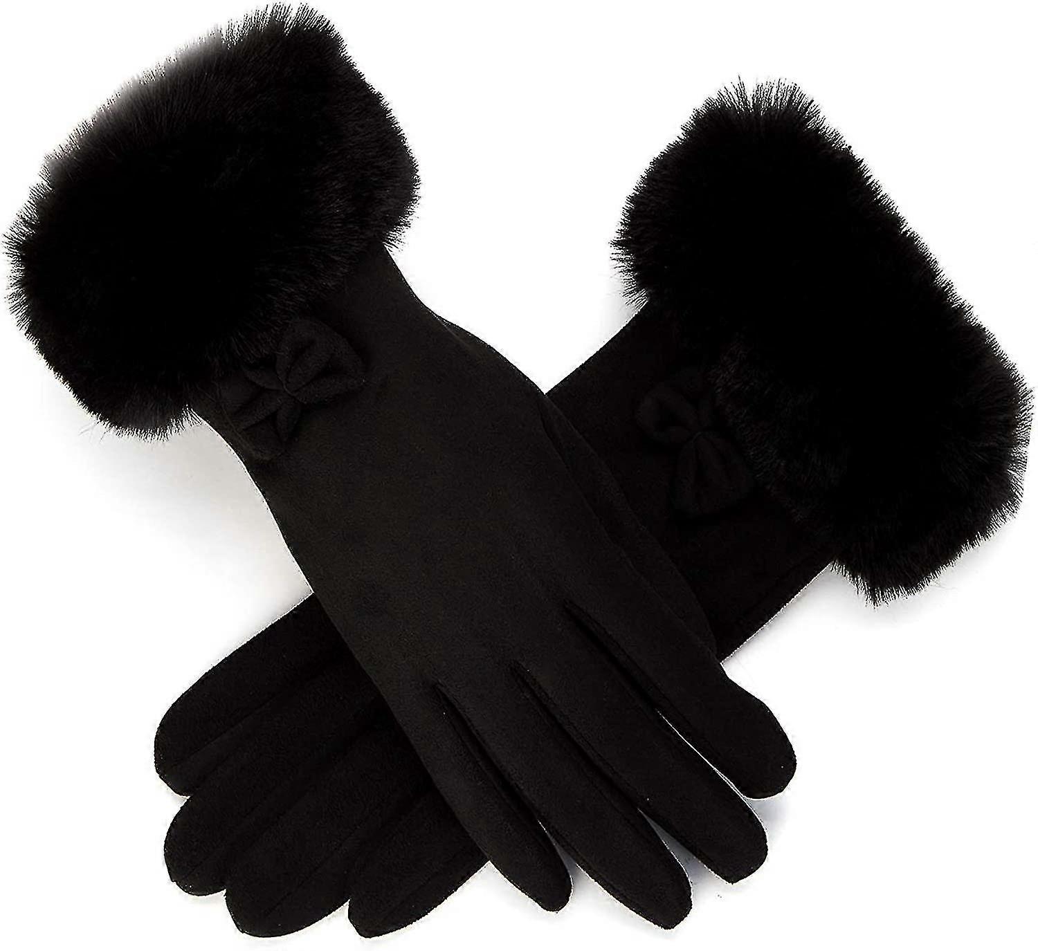 Warm-Lined Women's Touchscreen Gloves for Cold Weather Texting