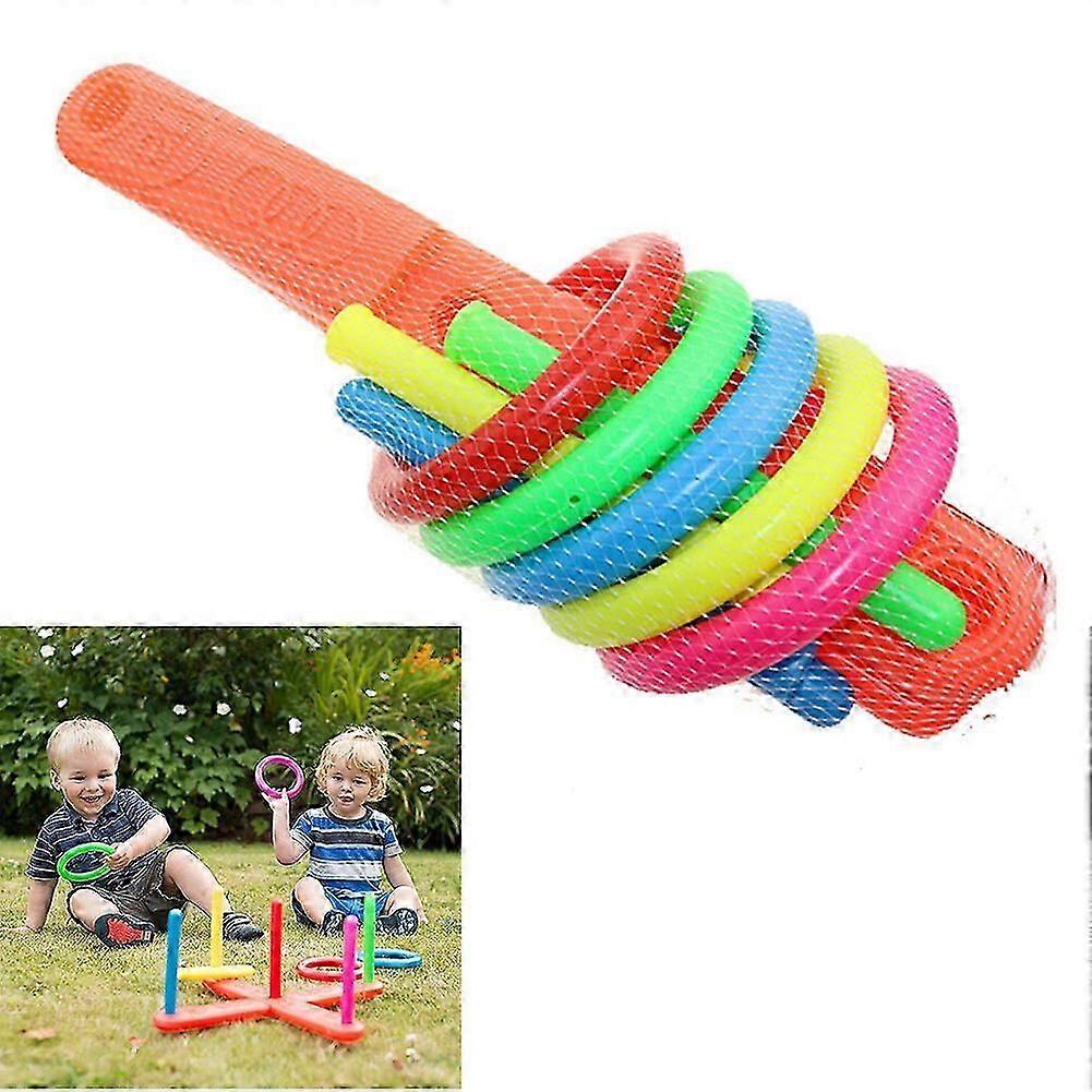 Hoop Ring Toss Plastic Ring Toss Garden Game Pool Toy Outdoor Fun Set well