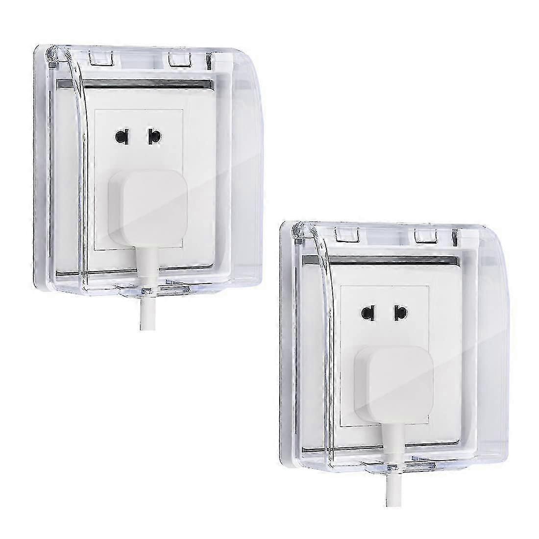 Pcs Universal Waterproof Socket Box, 86 Type Socket Wall Switch Box Front Panel, Plastic Waterproof Cover Box (transparent)