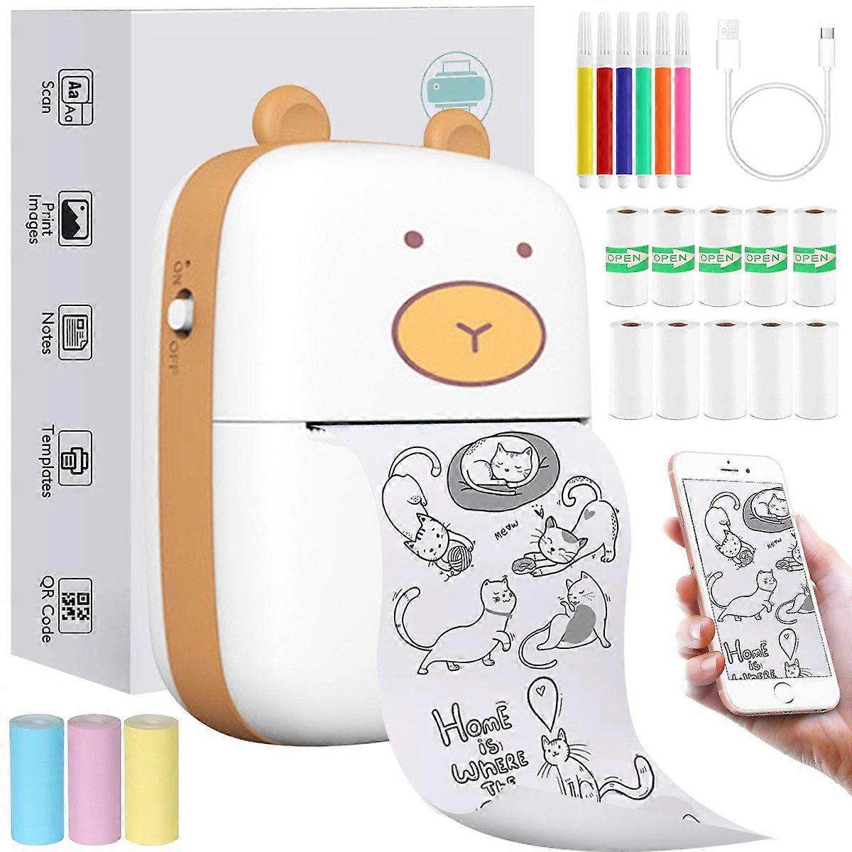 Cute mini Bluetooth thermal printer with remote printing and photo printing for convenience
