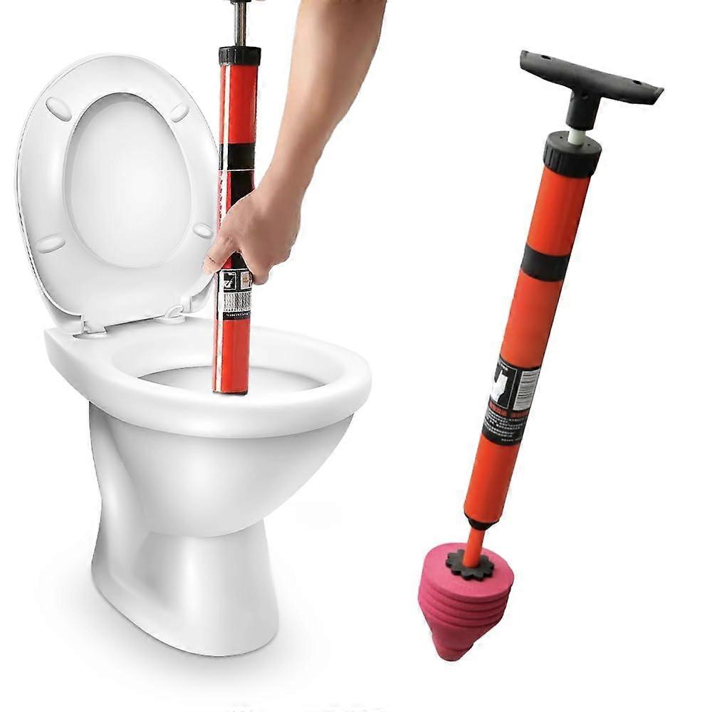 2PCS High Pressure Toilet Unblock A Shot, Plunger Toilet Clog Remover Tool, Plumbing Tool (A)
