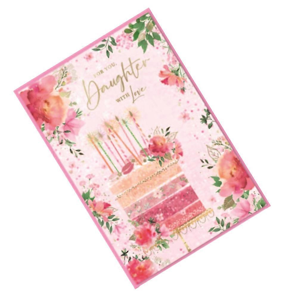 Simon Elvin For You Daughter Birthday Cake Greetings Card (Pack of 6)