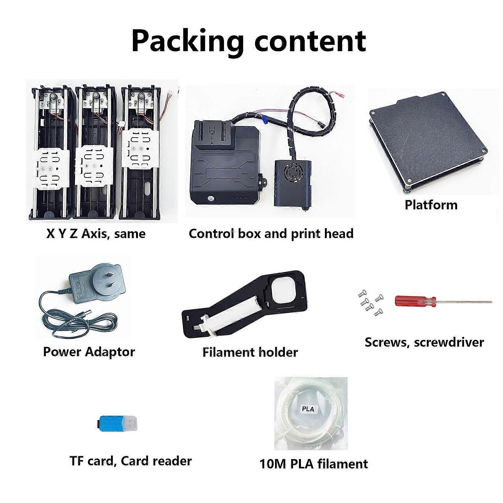 Children 3D Printer 100x100x100mm Print Size Easy Installation Portable Mute Mini Desktop Printer