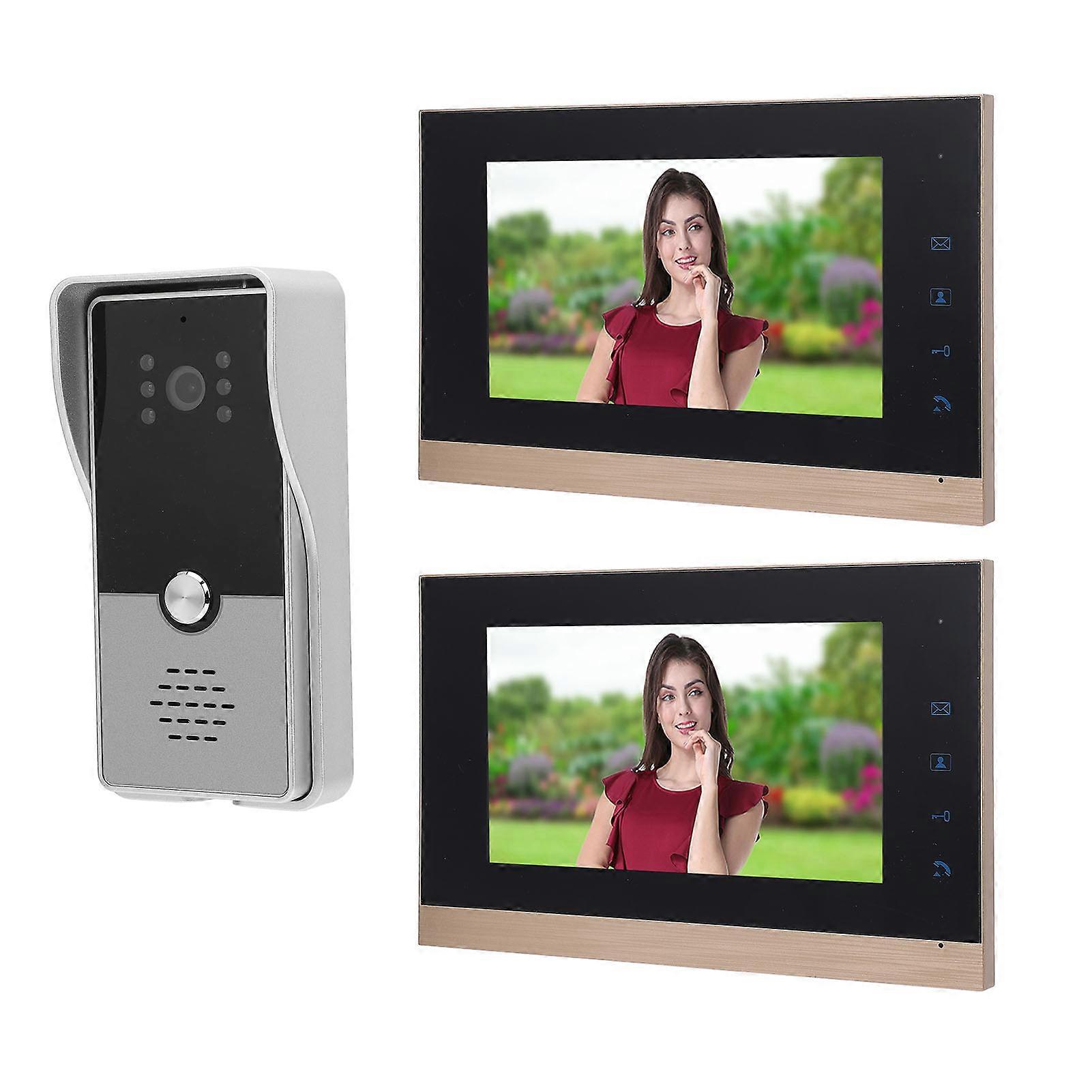 7in Wired Video Intercom System with 6 IR Lights Touch Control