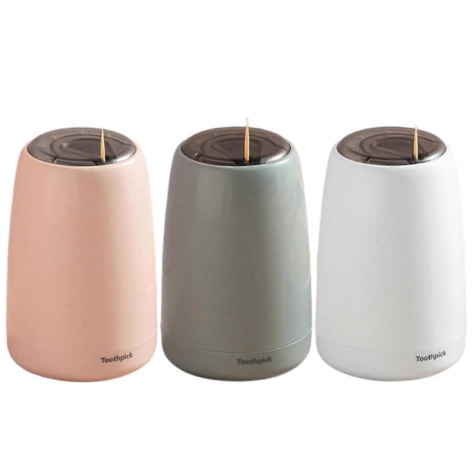 3x Push-Type Toothpick Stand Container Household Creative for Home Restaurant