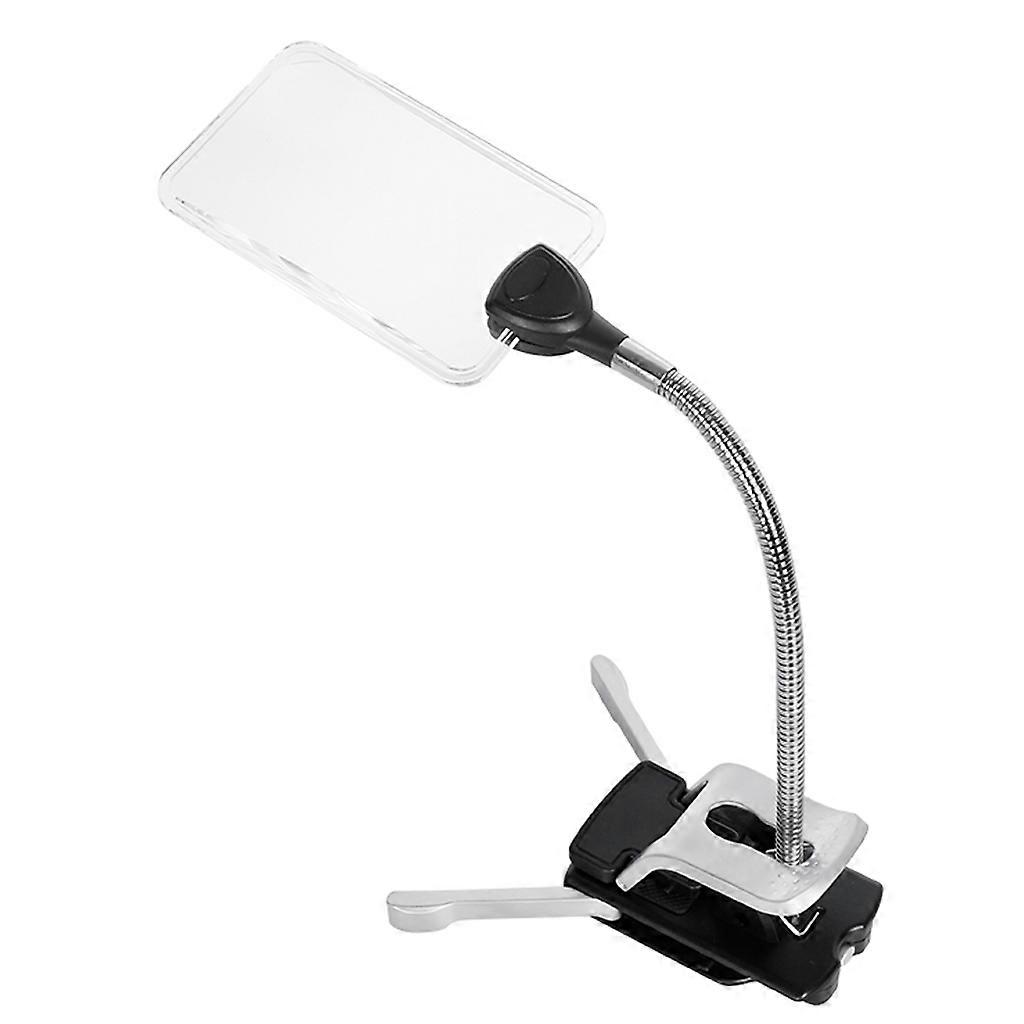 Magnifying Glass with Bright LED Light Great for Circuit Boards Repairing Crafts Reading with Base Stand & Clamp