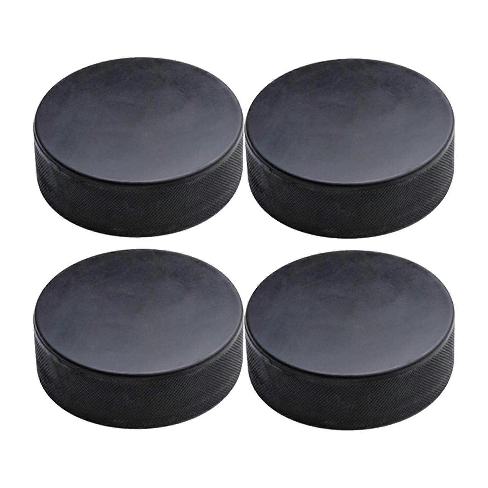 Ice Hockey Puck for Adults Classic Training Puck 4 Pack 3' Diameter 1' Compact and Convenient Non Rubberized Construction for Roller and Pond Hockey