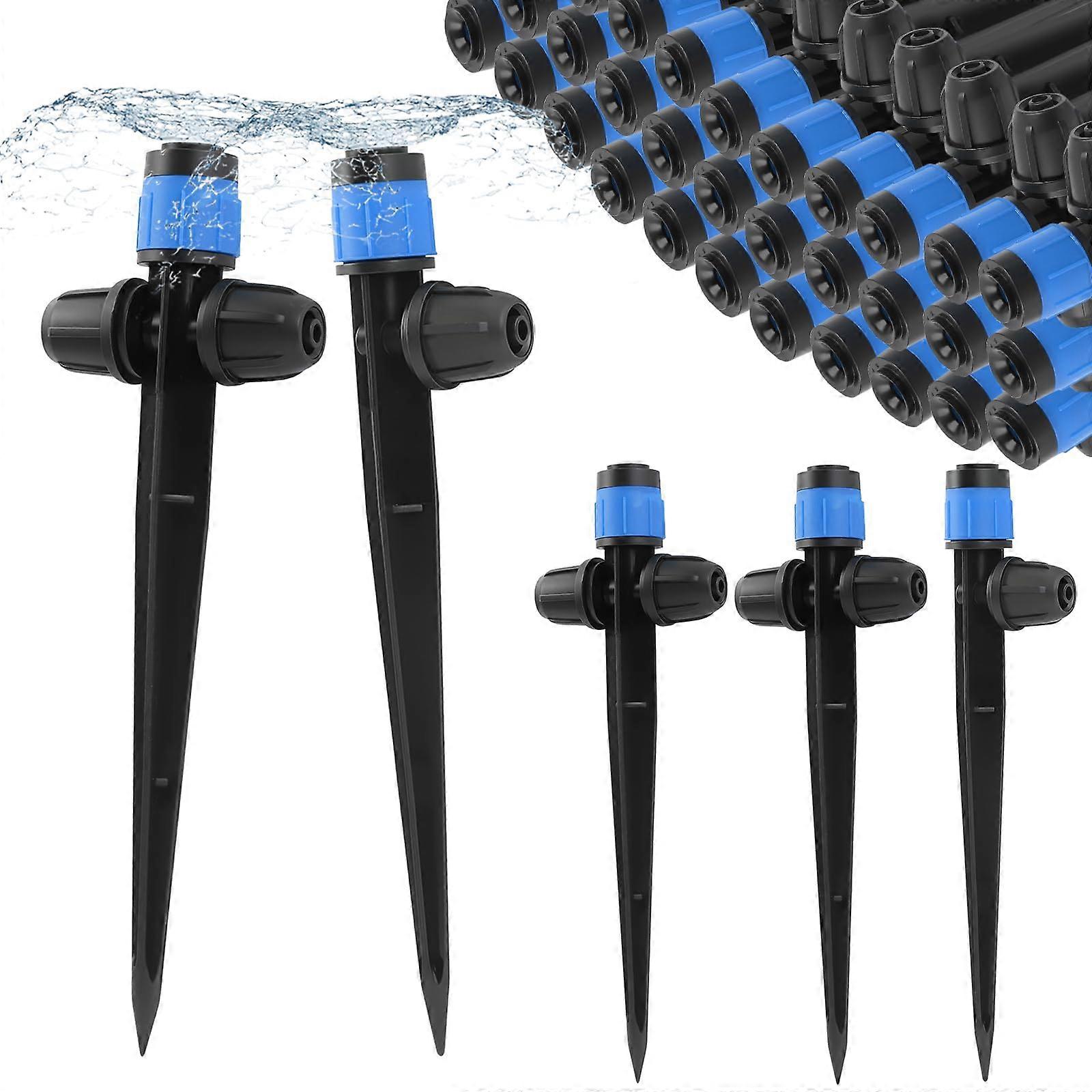 35pcs Double Head Vortex Irrigation Sprayer, Blue