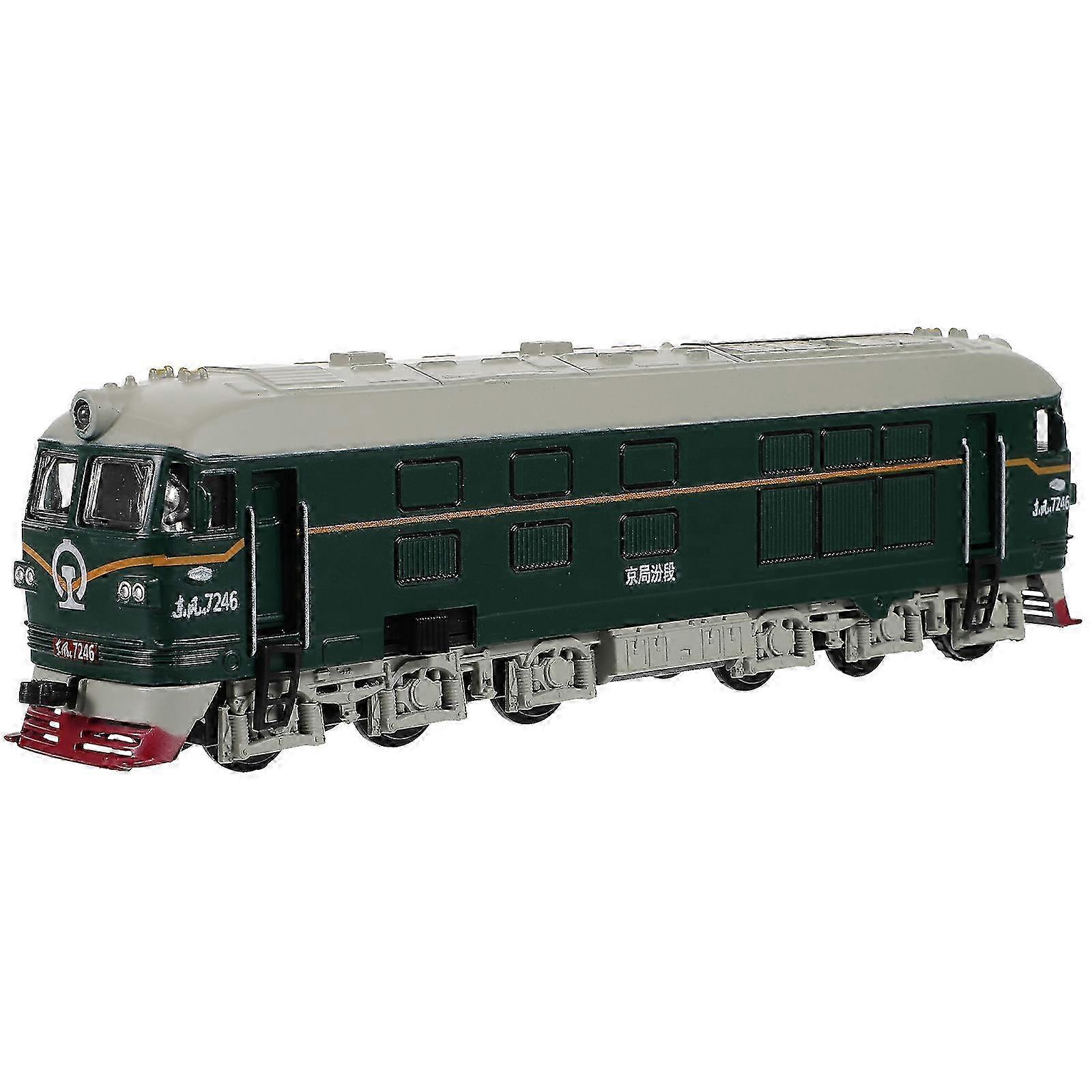 Train à vapeur modèle jouet simulation réaliste Dongfeng 20x5.5x3.5cm vert