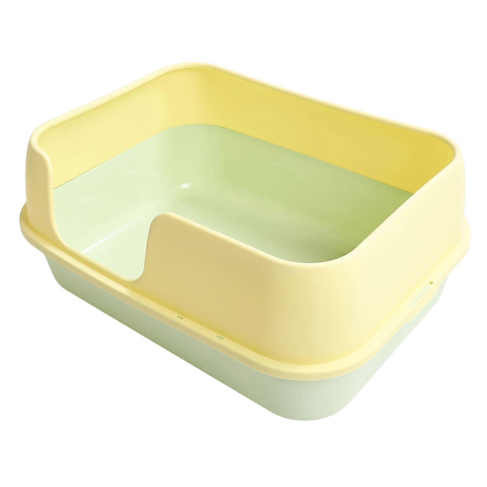 ארגז חול לחתול גדול במיוחד חצי סגור הוכחת התזה בטוח נשלף חתלתול מחבת חול עם סקופ צהוב 