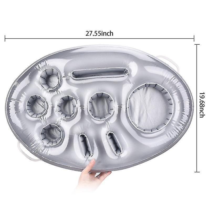 Porte-Boisson Flottant Piscine 5 Trous - Plateau Mousse Léger Pour Fêtes, Plage, Spa, Sans Montage