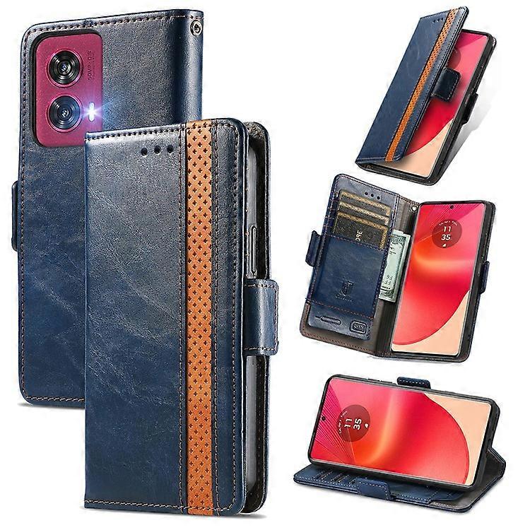 CASENEO 002 Series Compatible For Motorola Edge 50 Fusion 5G Phone Case Splicing Leather Wallet Cover