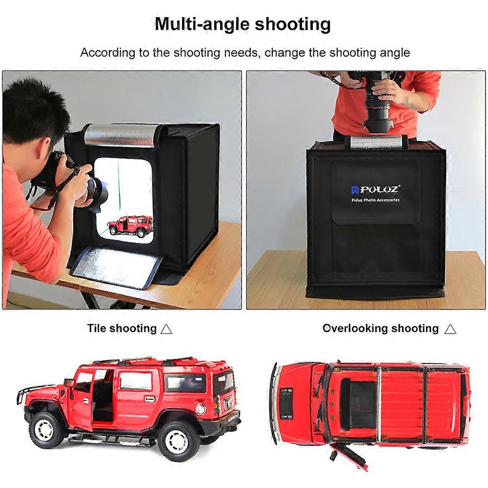 16in Portable Photo Studio Light Tent with 64 LED Lights, Black