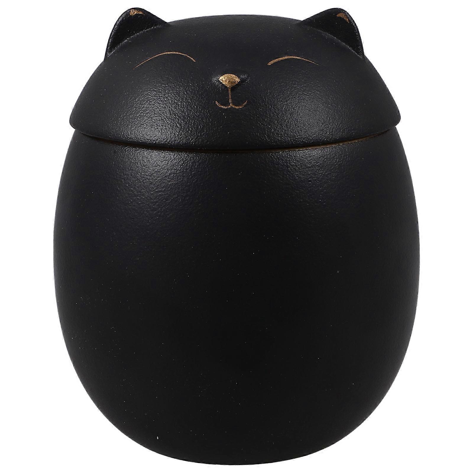 Decorative Airtight Jar with Cat Theme, Suitable for Modern Home Decoration