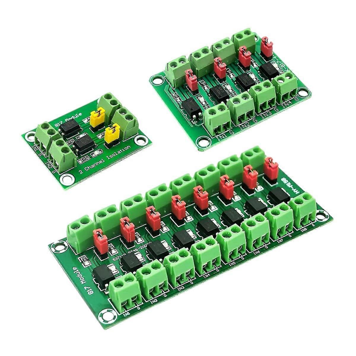 PC817 1 2 4 8 Kanal Optocoupler İzolasyon Kartı Gerilim Dönüştürücü Adaptör Modülü 3.630V
