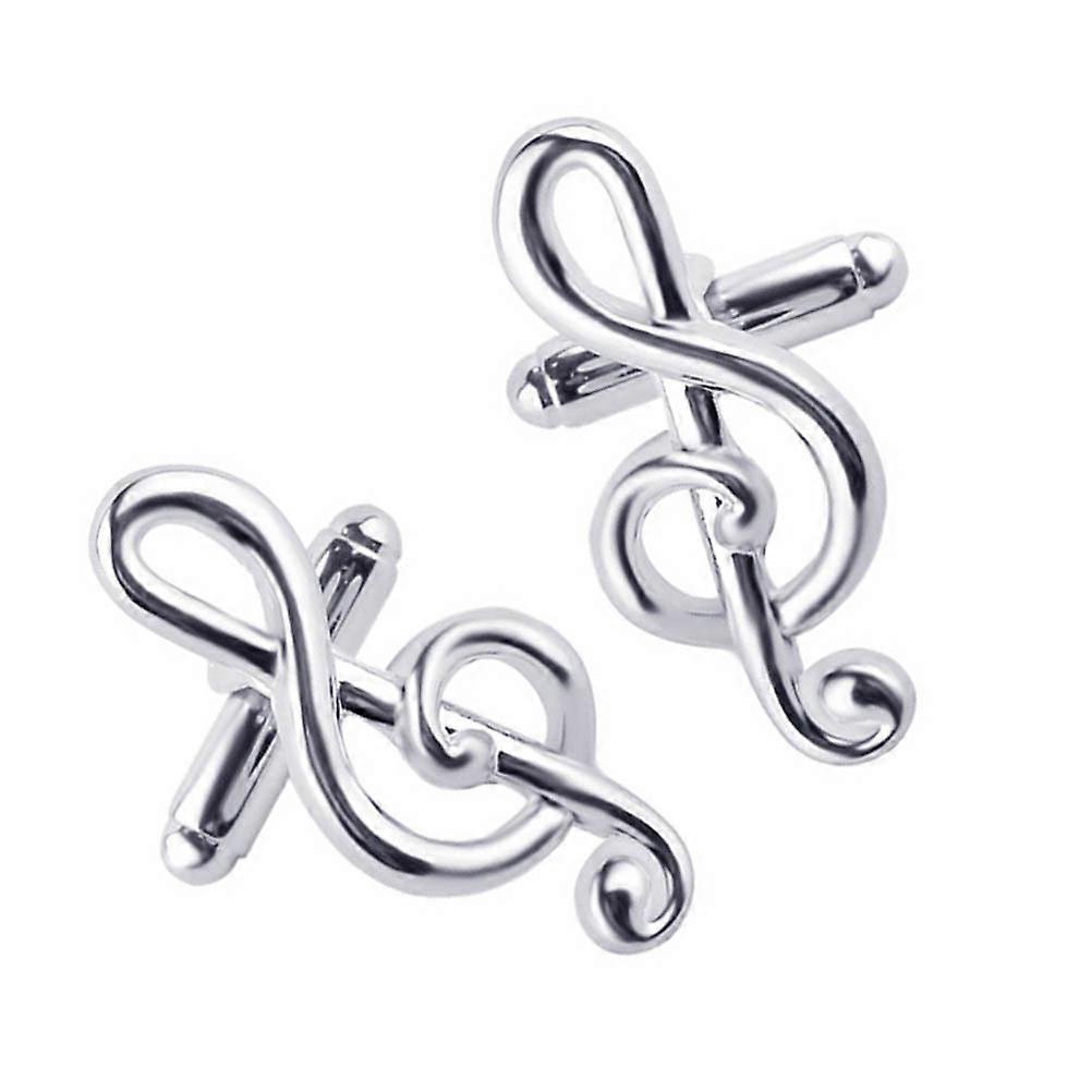 Mens Sleeve Decorations, Elegant Musical Note Cufflinks for Daily Use and Events
