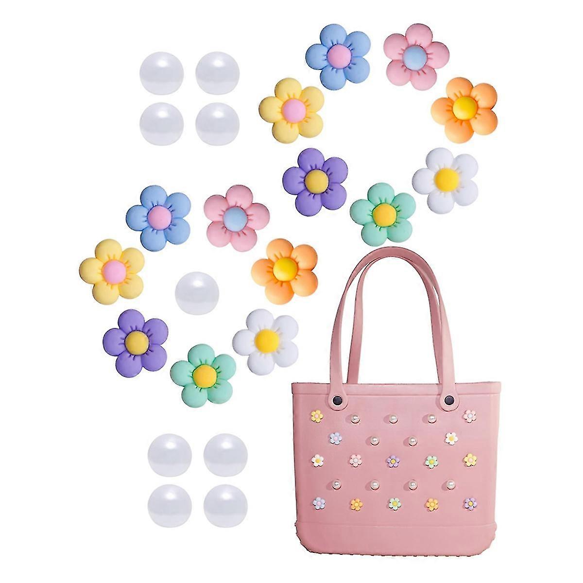 Daisy Kukkalaukku Charms Bogg Bag - Kumiset rantalaukut Tarvikkeet ja lisäosat
