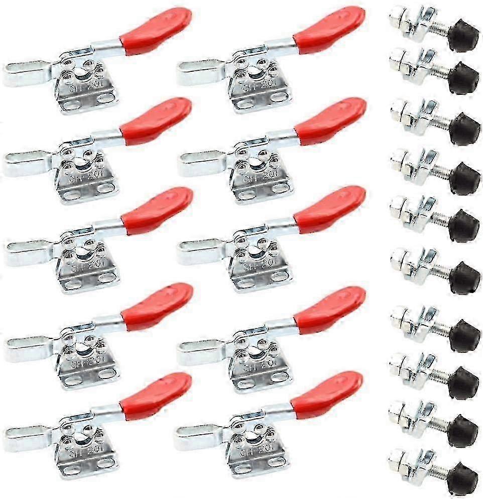 Heavy Duty Anti-Slip Horizontal Quick Clamp Tool Set - Suitable for Certain Brands - 10 Pieces of Toggle Clamps