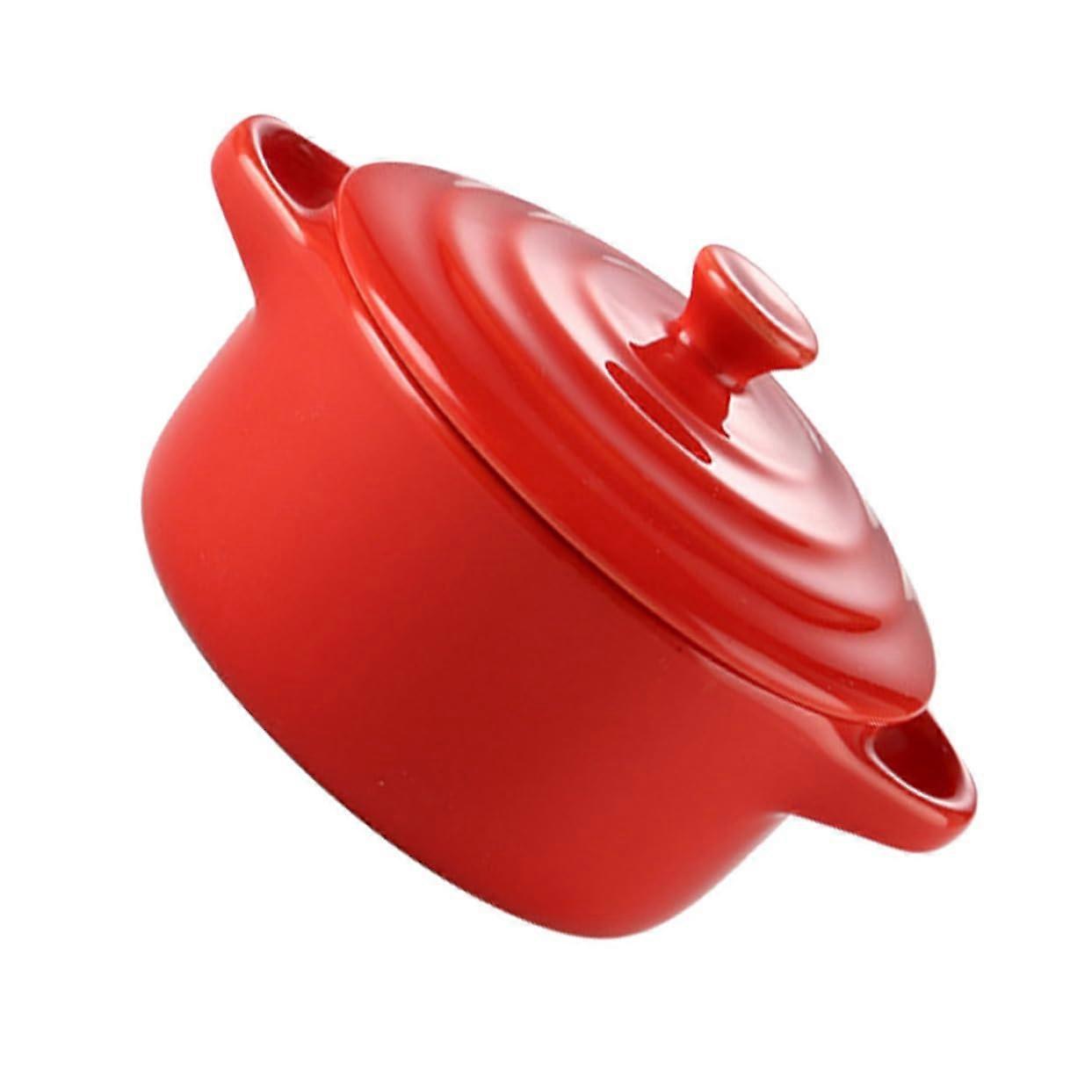 230ml Microwave-Safe Bowl with Lid and Double Handles for Soups and Stews, Kitchen Storage Container