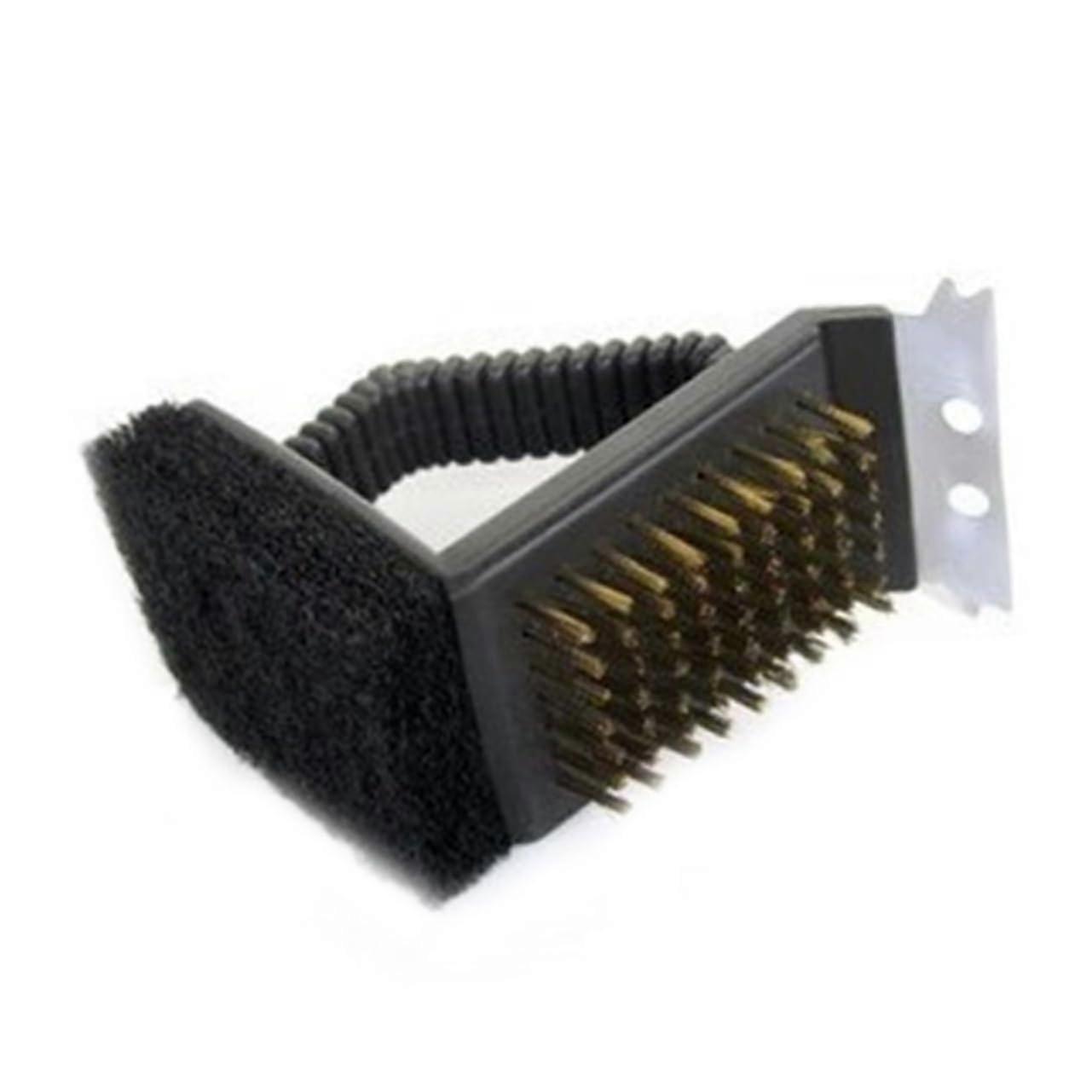 Grill Cleaning Tool Stainless Steel Brush with Scraper and Scrubber Ergonomic Design for Effective Grill Grate and Surface Cleaning